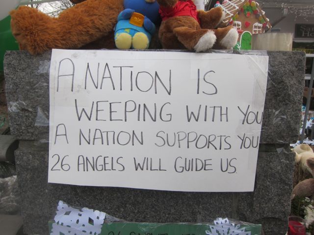 Newtown Sandy Hook Nation is Weeping sign