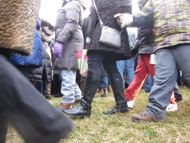 inauguration crowds girls