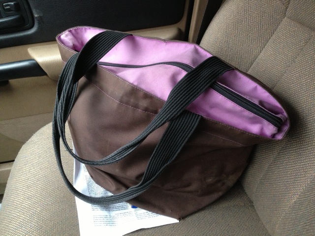 brown diaper bag
